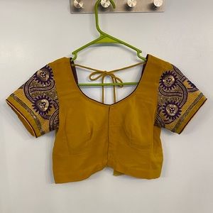 Custom Made, Embroidered Indian Choli Crop Top